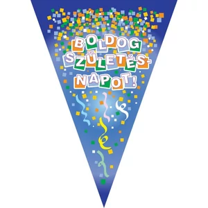 Party banner dekor Boldog Születésnapot felirat, kék szín