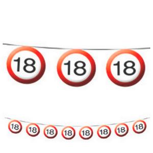 Party banner sebességkorlátozó 18-as számos 12m-es