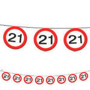 Party banner sebességkorlátozó 21-es számos 12m-es