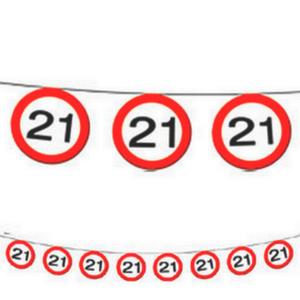 Party banner sebességkorlátozó 21-es számos 12m-es