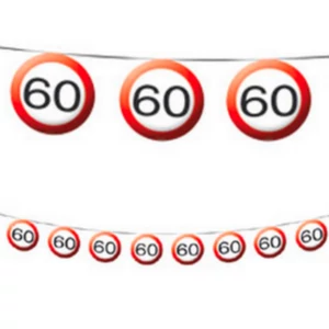 Party banner sebességkorlátozó 60-as számos 12m-es