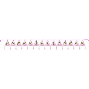 Party banner szülinapra 2m 1.Girl pink 2m