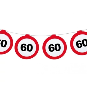 Party banner füzér 60 Behajtani tilos 60. szülinapra