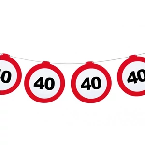 Party banner füzér 40 Behajtani tilos 40. szülinap