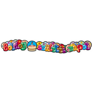Party banner buborékos mintás Boldog Születésnapot