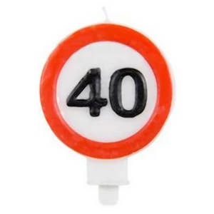 Party gyertya számos 40-es Sebességkorlátozó -40- szám gyertya Szülinapi Parti gyertya-tortadísz