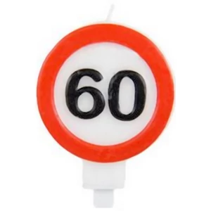 Party gyertya számos 60 Sebességkorlátozó -60- szám gyertya Szülinapi Parti gyertya-tortadísz