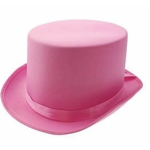 Party Kalap kiegészítő kalap, textil, pink cilinder, felnőtt méret