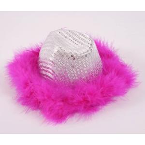 Party jelmez Cowboy kalap mini pink tollal