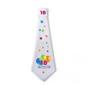 Party nyakkendő kiegészítő Születésnapi nyakkendő 18-as Ma van a szülinapom felirattal