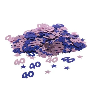 Party konfetti 40-es metál kék és ezüst 14gr/csomag