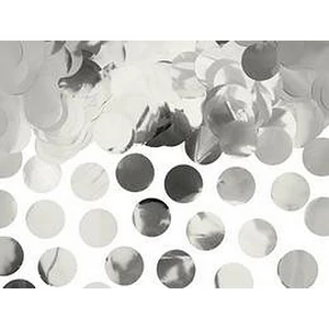 Party konfetti dekor 15g Silver 2,5cm átmérőjű kör fólia konfett Parti dekoráció Silver - Ezüst