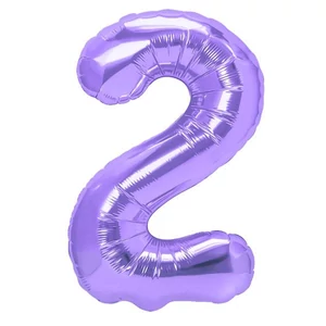 Party Lufi fólia 100cm 2.szám születésnapra lila