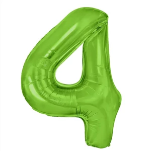 Party Lufi fólia 100cm 4.szám születésnapra zöld