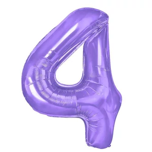Party Lufi fólia 100cm 4.szám születésnapra lila