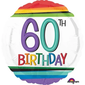 Partylufi fólia 17 gömb, Happy Birthday 60. évszám