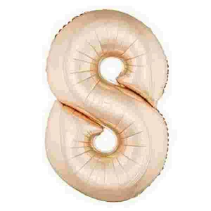 Party Lufi fólia 40"-102cm Rosegold, 8-as Fólia Léggömb+hélium