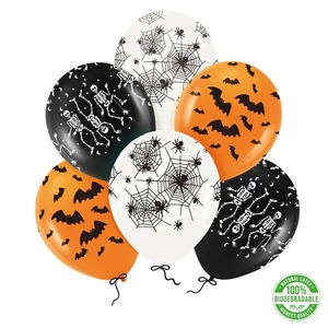 Party Lufi Narancssárga és fekete Halloweenre 6db/cs