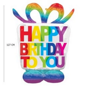 Party Lufi fólia 50inch Díszdoboz formájú Airloonz fólia lufi 96cmx127cm