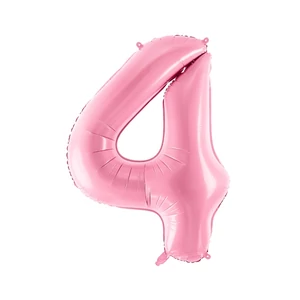 Party Lufi fólia 86cm 4.születésnapra rózsaszín