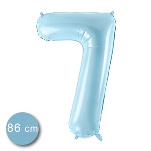 Party Lufi fólia 86cm 7.születésnapra, világoskék