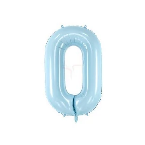 Partylufi fólia 86cm 0-ás, világoskék