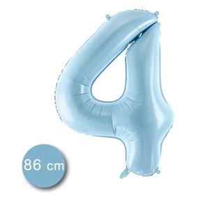 Party Lufi fólia 86cm 4.születésnapra, világoskék