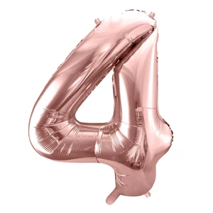 Party Lufi fólia 86cm 4.szám születésnapra rosegold