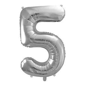 Partylufi fólia 91cm 5-ös, ezüst