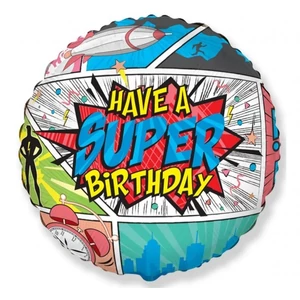 Party Lufi fólia 18" 46cm Super Birthday