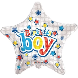 Party Lufi fólia szülinapos 18"-es/45cm-es csillag alakú Birthday Boy