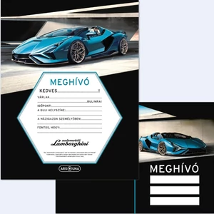 Party meghívó Ars Una 24' borítékkal Lamborghini (5336) 50223367