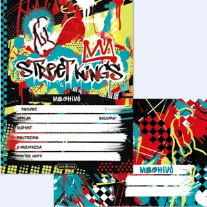 Party meghívó Ars Una 24' borítékkal Street Kings (5357)gördeszkás 50223572