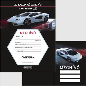 Party meghívó borítékkal Ars Una Lamborghini (5254) 23 50222544 prémium