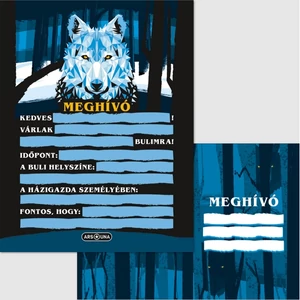 Party meghívó borítékkal Ars Una Nightwolf Farkas (5257) 23 50222575 prémium