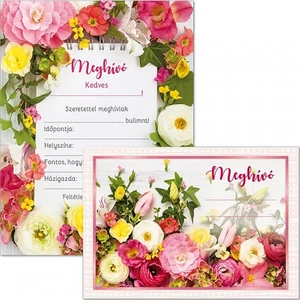 Ars Una party meghívó virágos 90224072 prémium minőség