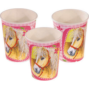 Party pohár papír 2,5dl lovas Horses R551260