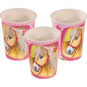 Party pohár papír 2,5dl lovas Horses R551260