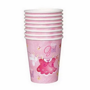Party pohár papír 270ml It girl rózsaszín pohár (8db/csomag)