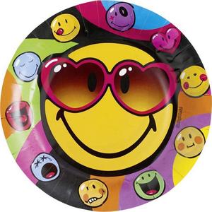 Party tányér papír 23cm Smiley World Yoursel 8db/csomag fóliázott papírtányér R552426