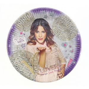 Party tányér papír 23cm Violetta Gold 8db/csomag