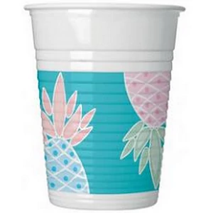 Party pohár 200 ml Ananász mintás 8db/csomag