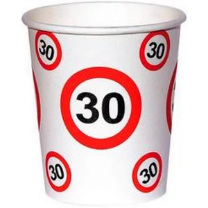 Party pohár Sebességkorlátozó 30-as Szülinapos számosos parti pohár 250ml (6db/csomag) Happy Birthday