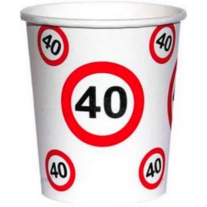 Party pohár Sebességkorlátozó 40-es Szülinapos számosos parti pohár 250ml (6db/csomag) Happy Birthday