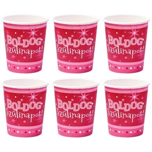 Party pohár Szülinapi Sparkle Boldog Szülinapot! feliratos parti pohár 250ml-es (6db/csomag) Happy Birthday