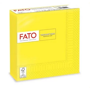 Party szalvéta 33x33cm FATO Smart Table 50db/csom, 2 rétegű sárga 