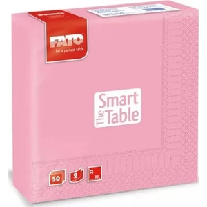 Party szalvéta 33x33cm FATO Smart Table 50db/csom.2 rétegű Rózsaszín 