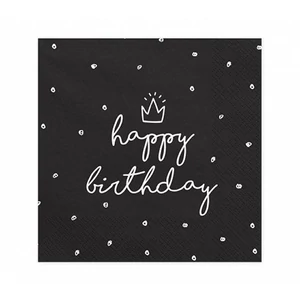 Party szalvéta PartyDeco happy birthday, 20 db, 33x33 cm