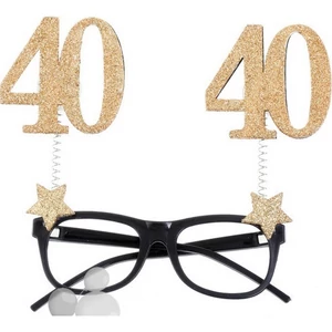 Party szemüveg 40 Glitteres arany