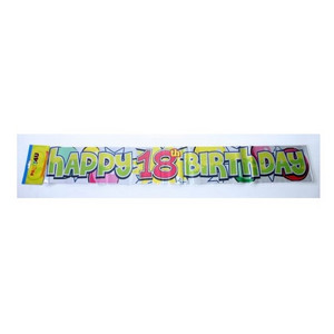 Party banner szülinapi felirat Happy Birthday 18-as 3, 6m